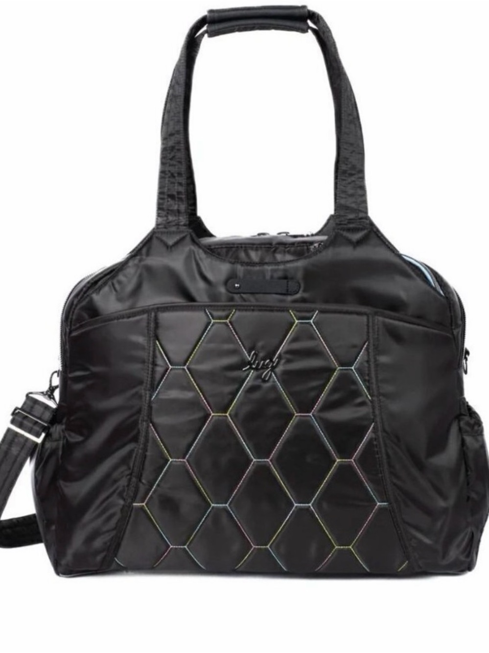 LUG PONTOON BLACK RAINBOW STITCH NWOT
